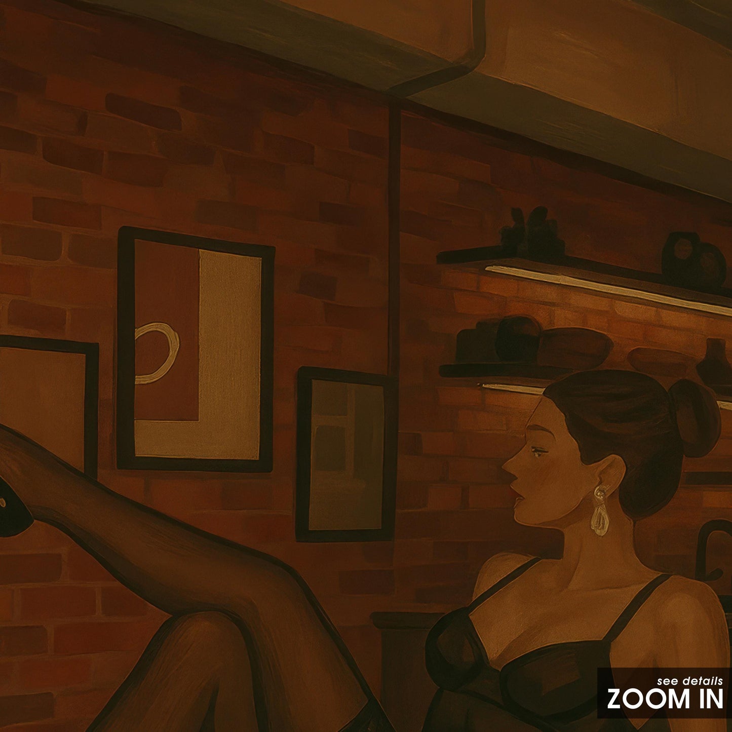 Billiards Pin Up Poster – Femme Fatale Artwork | Retro Game Room Decor