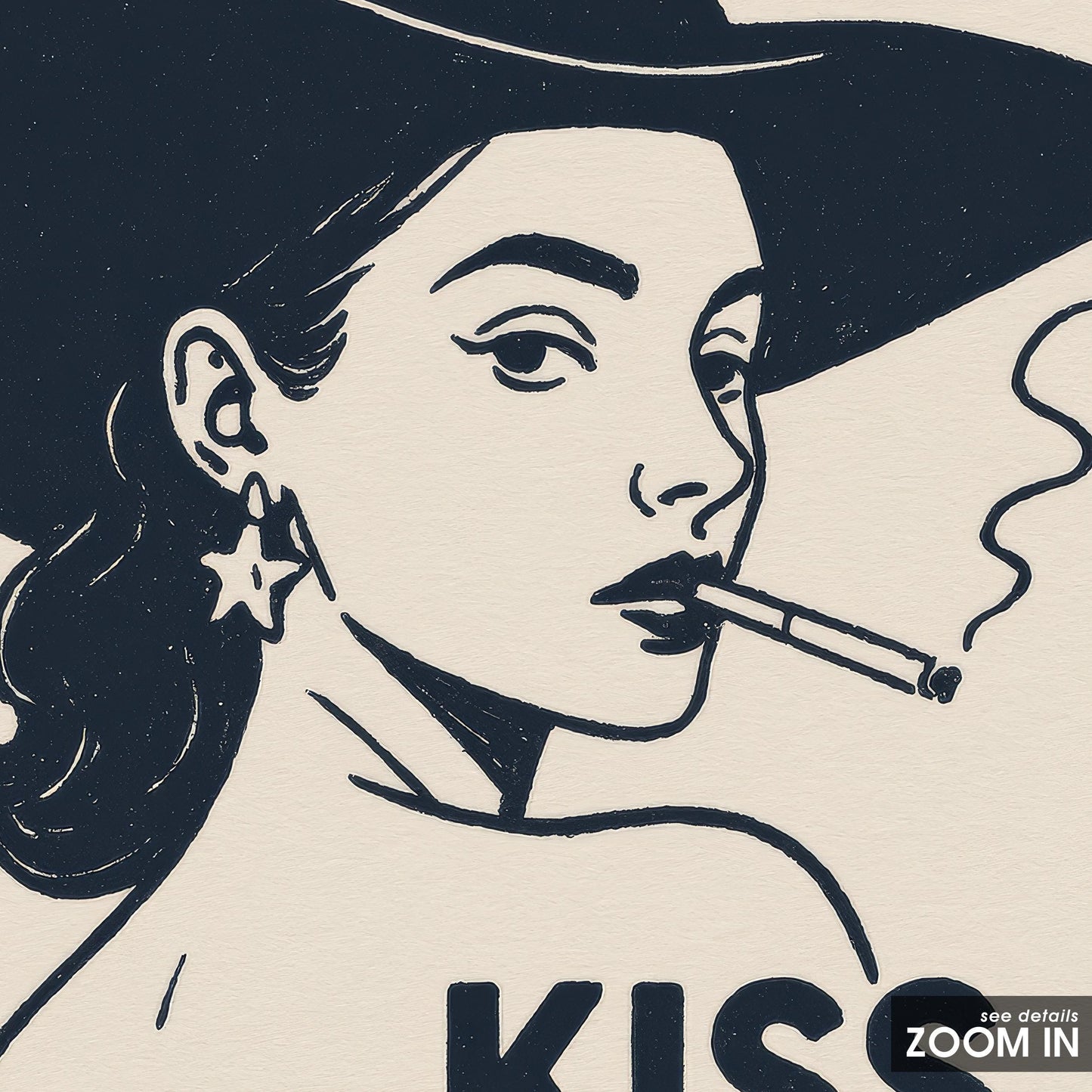 Kiss My Ass Cowboy – Bold Western Femme Poster