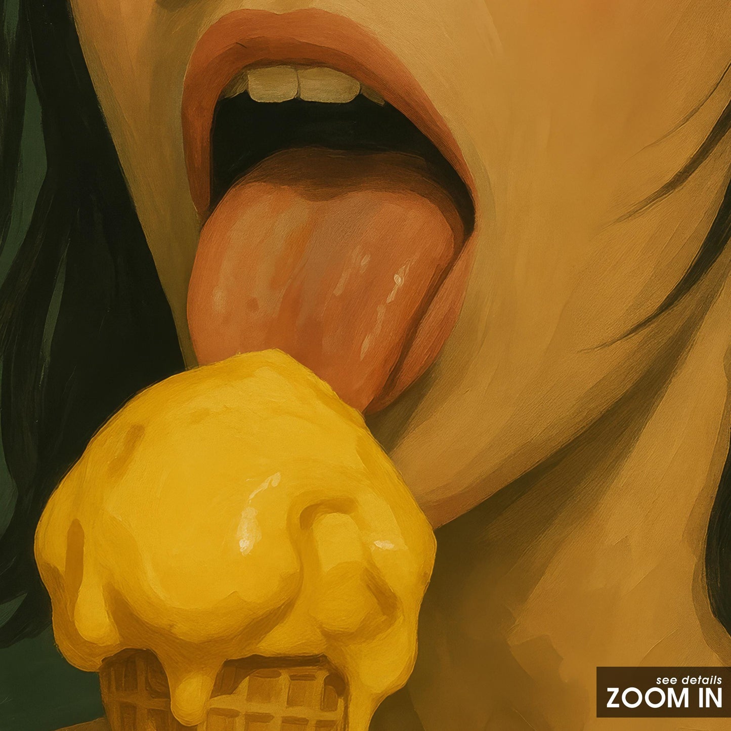 Melting Ice Cream Poster – Bold Retro Pop Art Wall Print with Playful Style