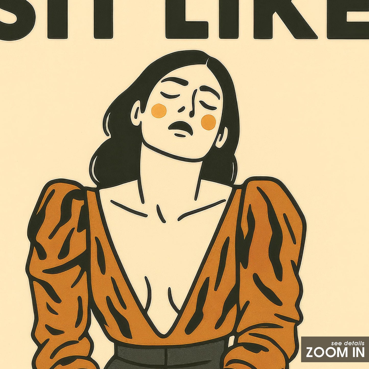 Feminist Retro Wall Art – Earth Tone Poster With Bold Femme Power Print