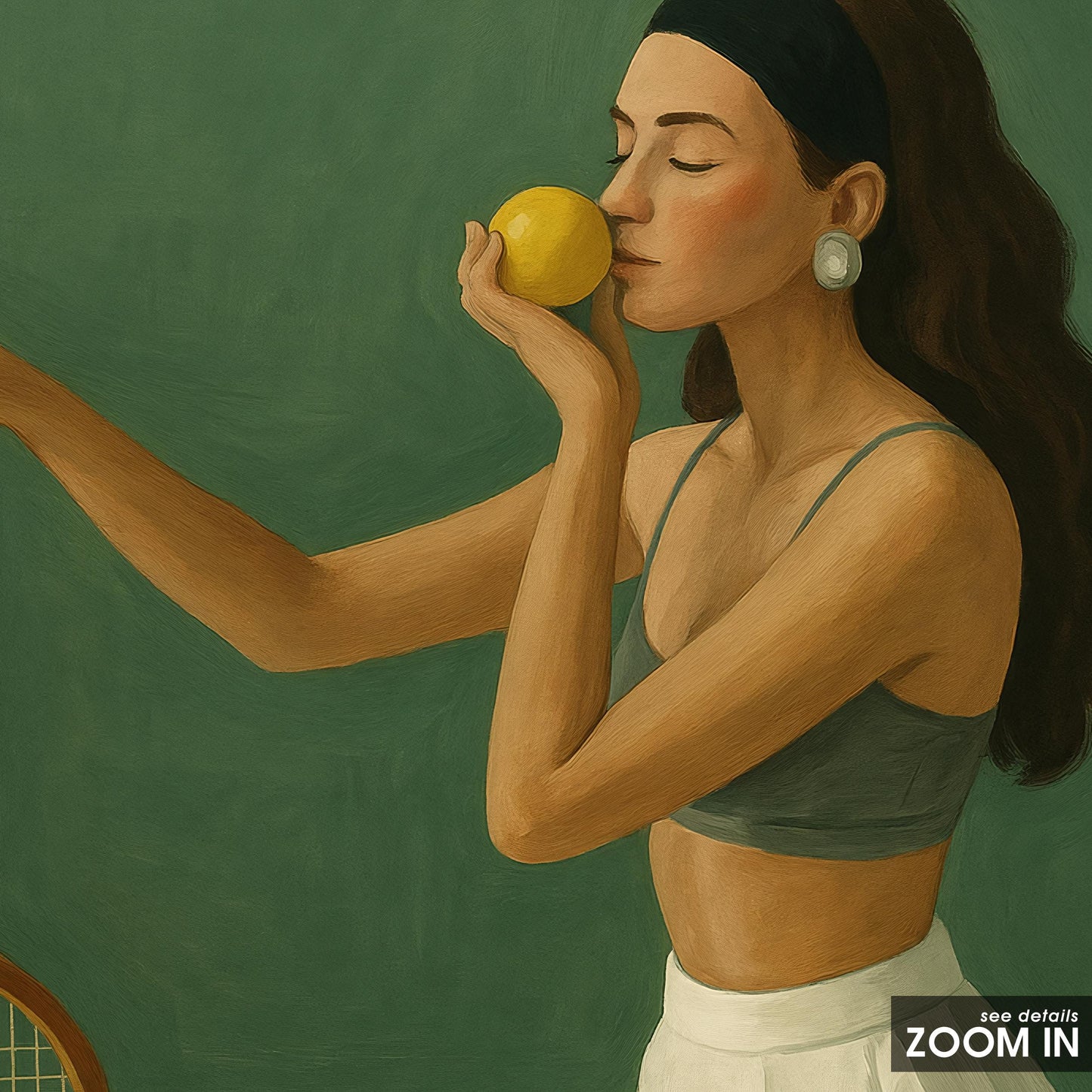 Lemon Tennis Poster – Retro Sporty Print With Stylish Feminine Tennis Artwork