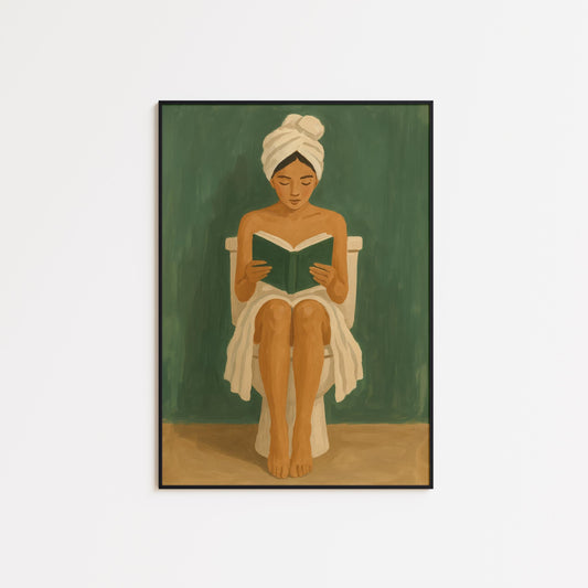 Vintage Bathroom Art – Feminine Bathroom Poster | Cozy Reading Nook Art Print