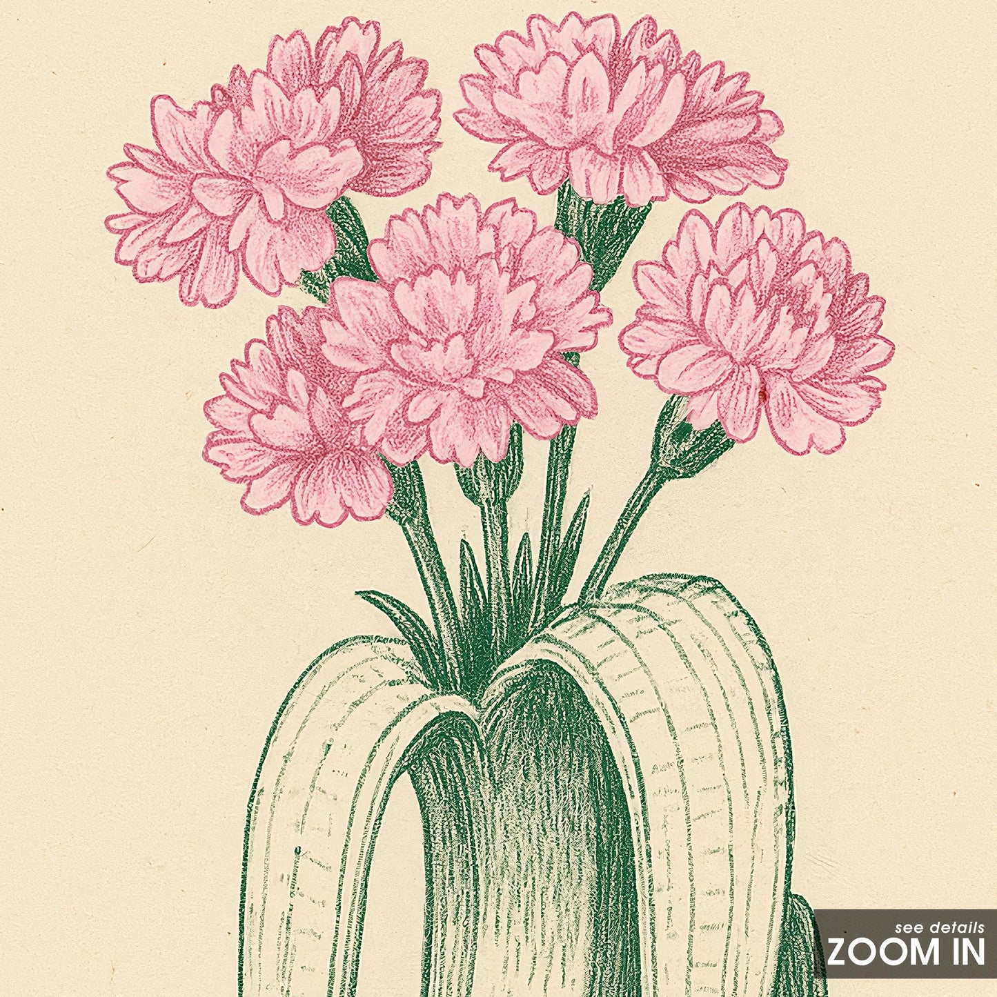 Banana Bloom Poster – Surreal Botanical Pop Art Print