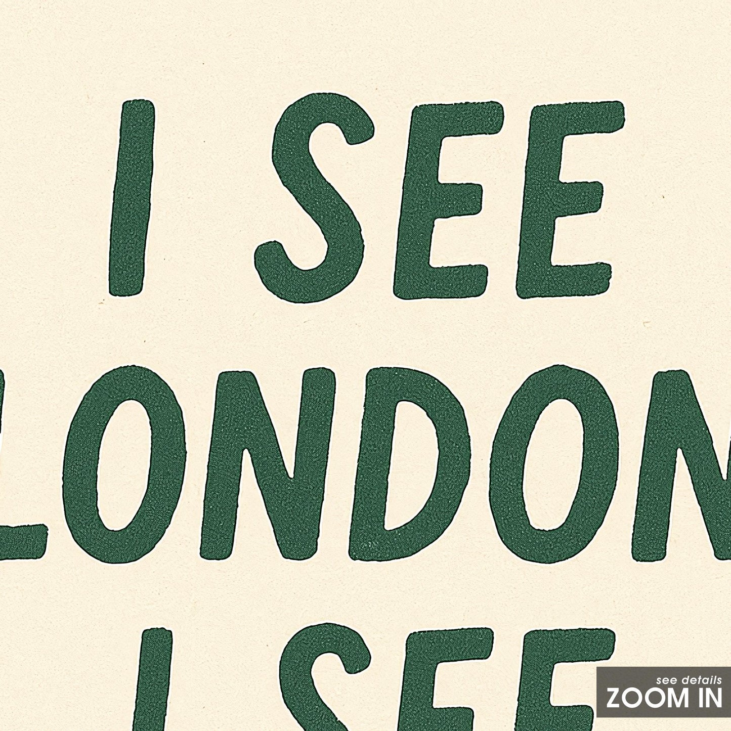 Funny Bathroom Quote Print – I See London, Minimalist Typography