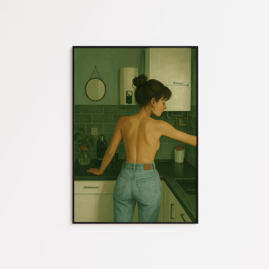 Sensual Kitchen Art – Provocative Wall Poster | Modern Loft Decor Print