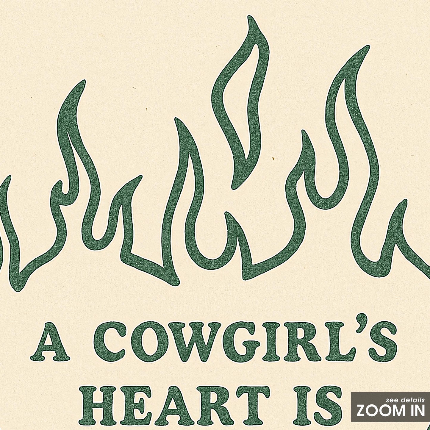 A Cowgirl’s Heart Is Wild and Free Poster – Western Quote Print, Minimal Country Wall Art