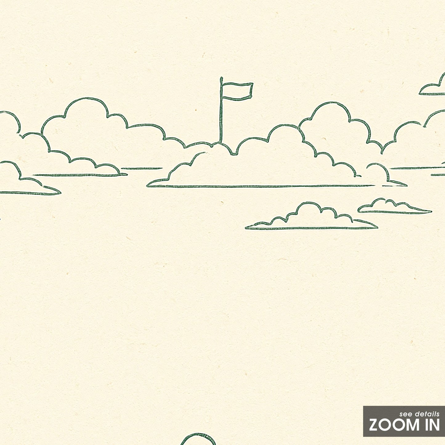 Minimal Golf Swing Poster – Vintage Green Line Art for Sport Lovers
