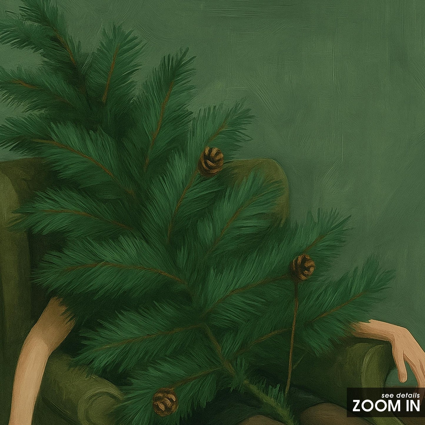 Exhausted Christmas Poster – Surreal Holiday Wall Art With Moody Festive Burnout