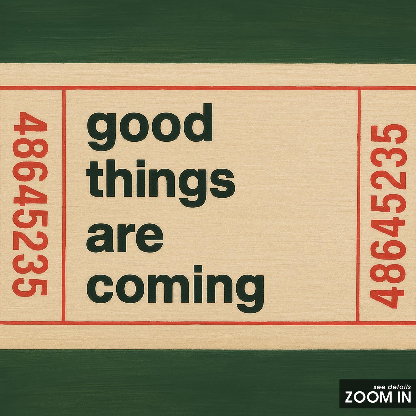 Motivational Wall Art – Vintage Ticket Poster With Positive Quote And Retro Typography Print