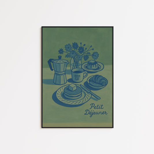 French Breakfast Poster – Vintage Café Décor | Petit Déjeuner Art Print
