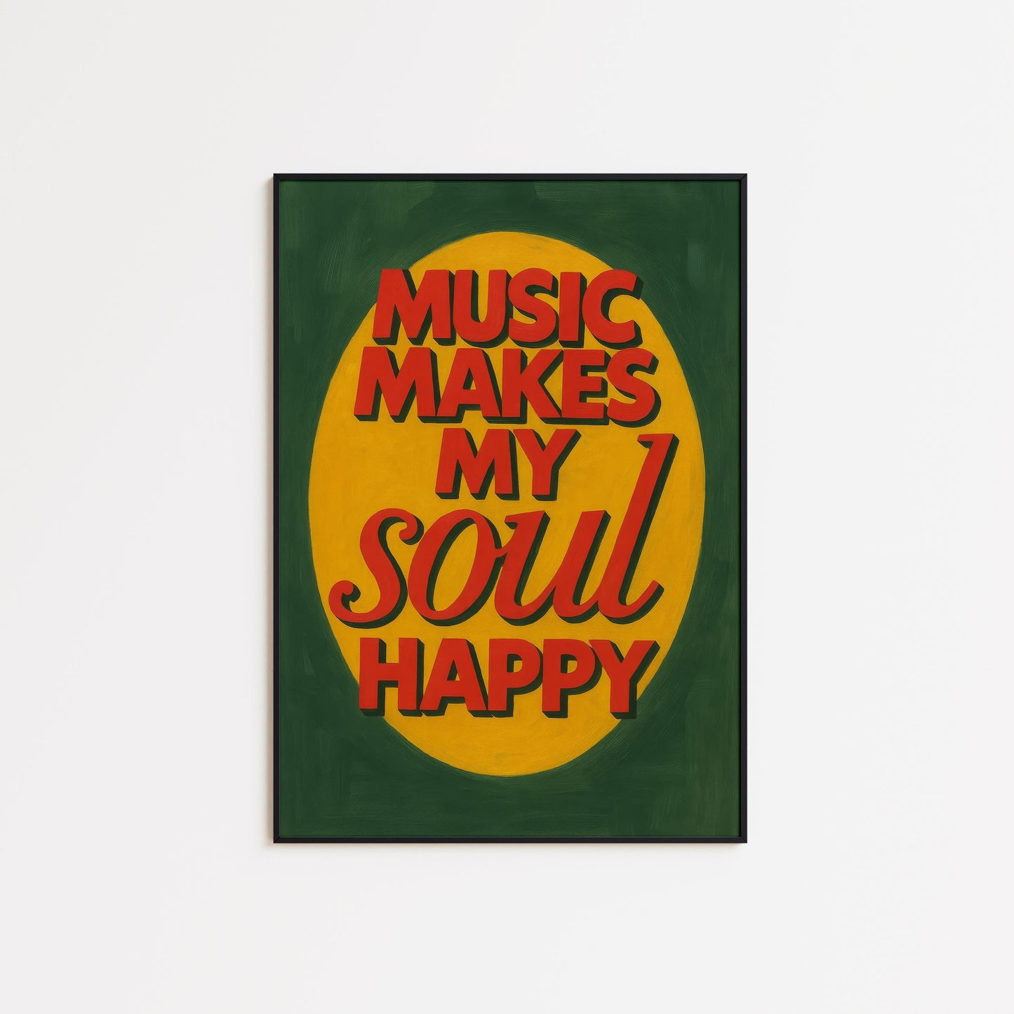 Music Quote Wall Art – Retro Typography Poster | Vintage Music Lover Print