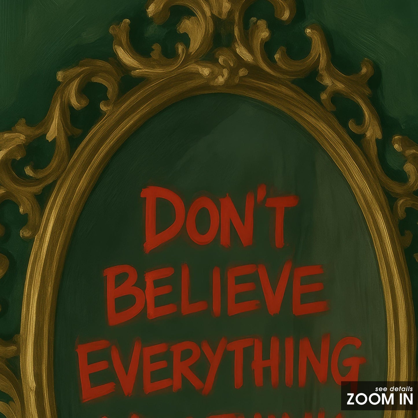 Conceptual Quote Wall Art – Bold Red Typography Philosophical Wall Decor Print