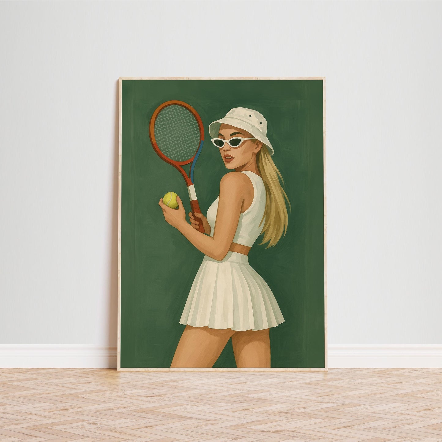 Tennis Ice Cream Poster – Retro Tennis Art | Surreal Sporty Wall Decor