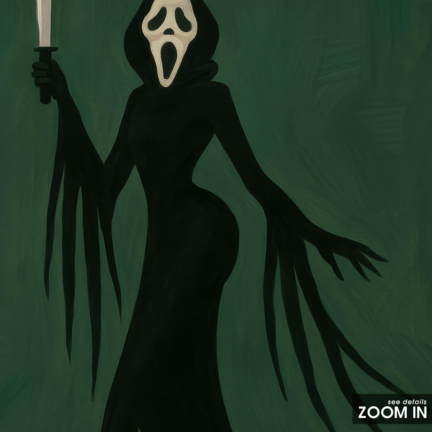 Gothic Horror Wall Art – Dark Humor Decor | Edgy Femme Fatale Artwork Print