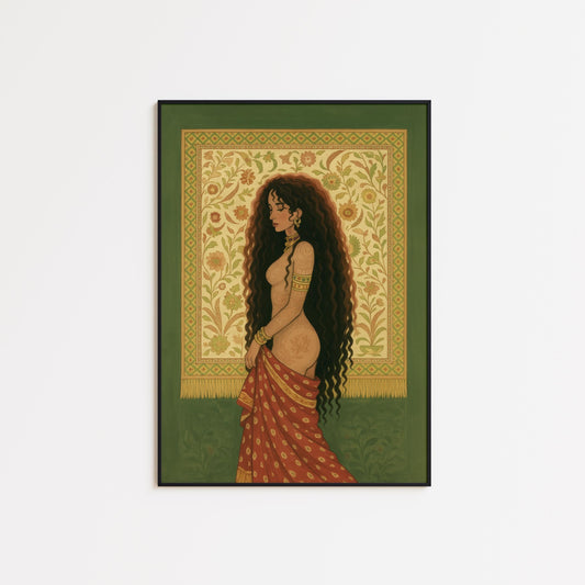 Vintage Goddess Poster – Bohemian Wall Art Print | Feminine Art Decor