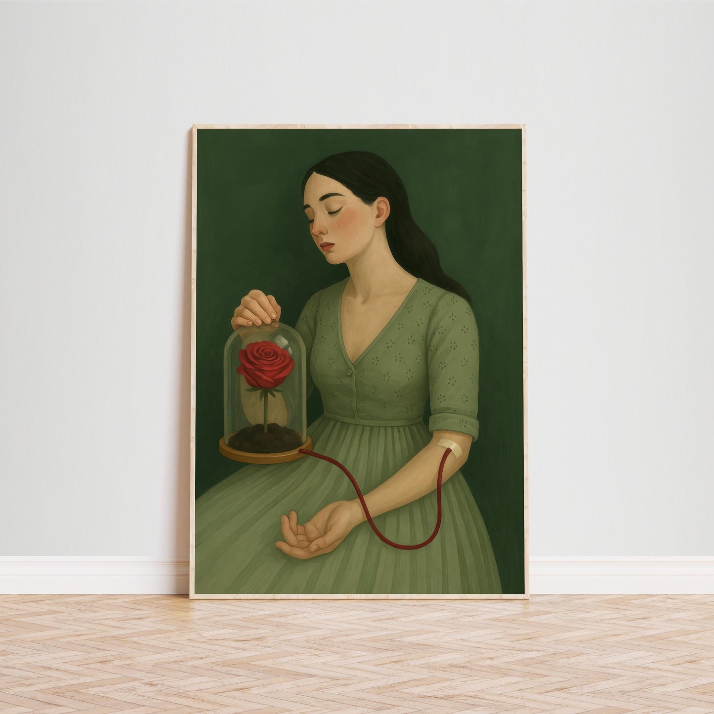 Surreal Feminine Art Print – Symbolic Love Art With Gothic Romance & Poetic Surrealism