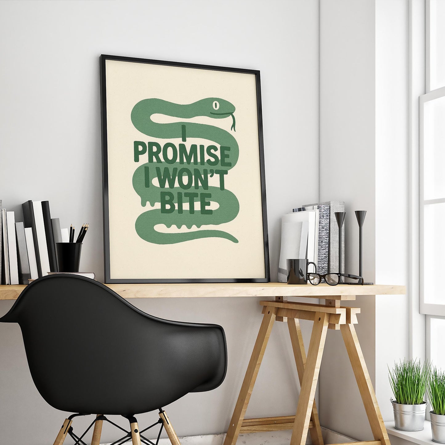 I Promise I Won’t Bite – Snake Wall Art
