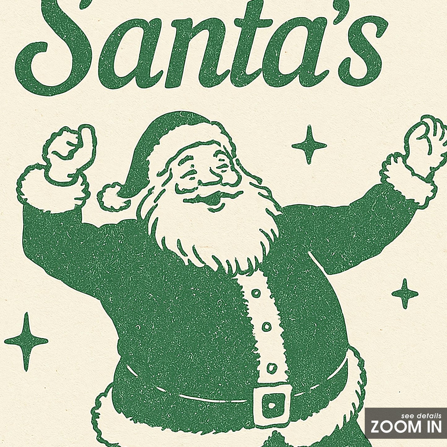 Santa’s On His Way Poster – Retro Christmas Wall Art