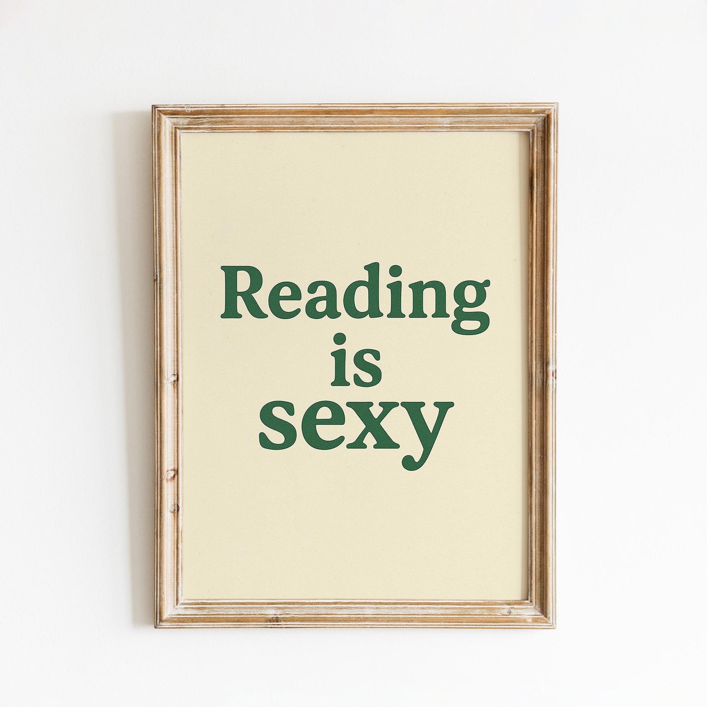 Reading Is Sexy Poster – Minimal Typography Print, Feminine Book Lover Wall Art