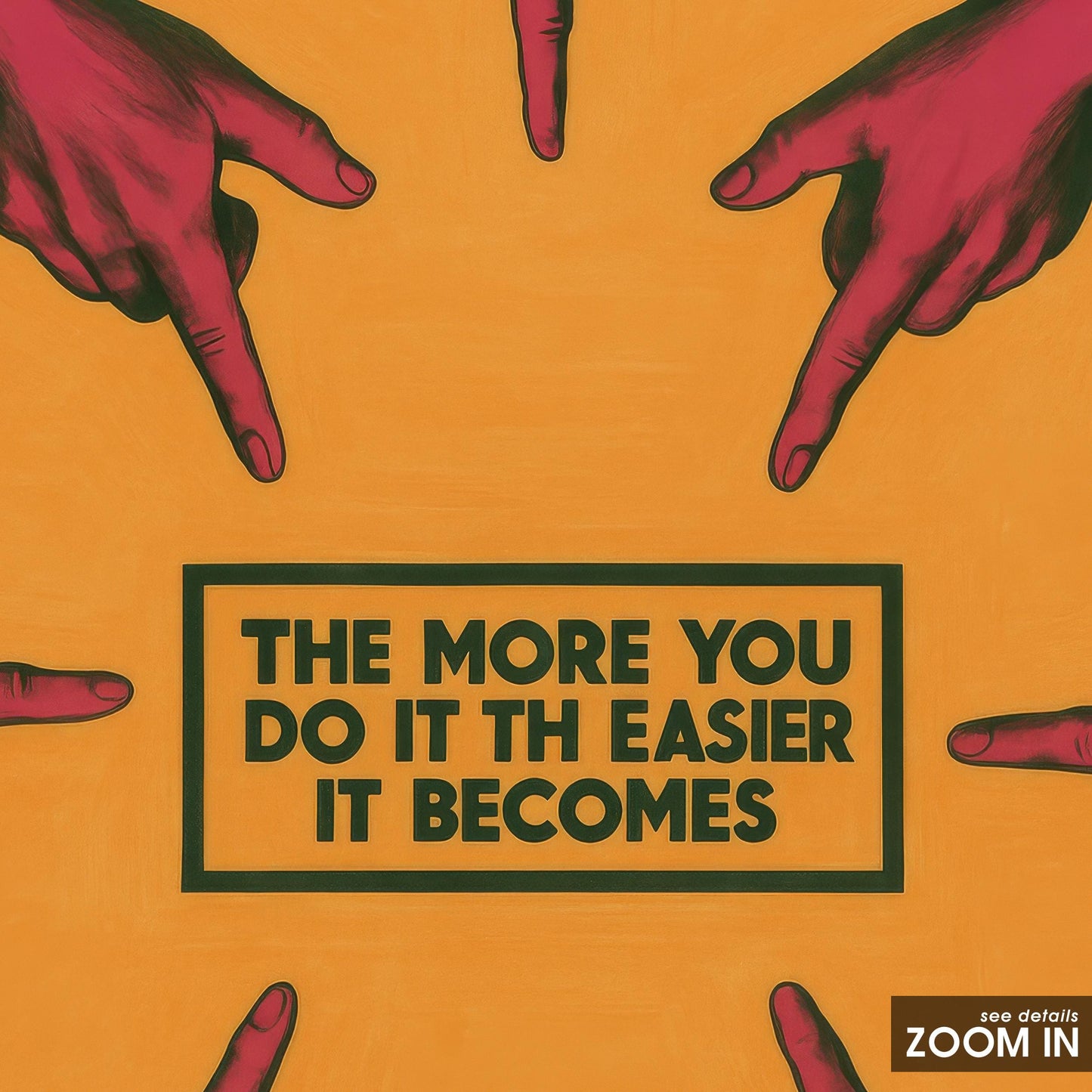 Motivational Quote Poster – Bold Wall Art With Unique Hand Illustration & Modern Typography