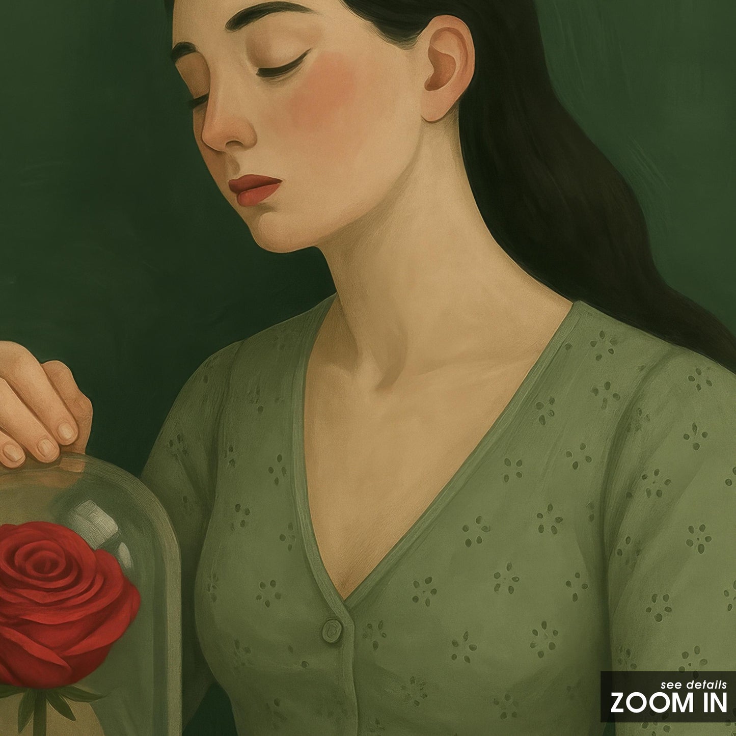 Surreal Feminine Art Print – Symbolic Love Art With Gothic Romance & Poetic Surrealism