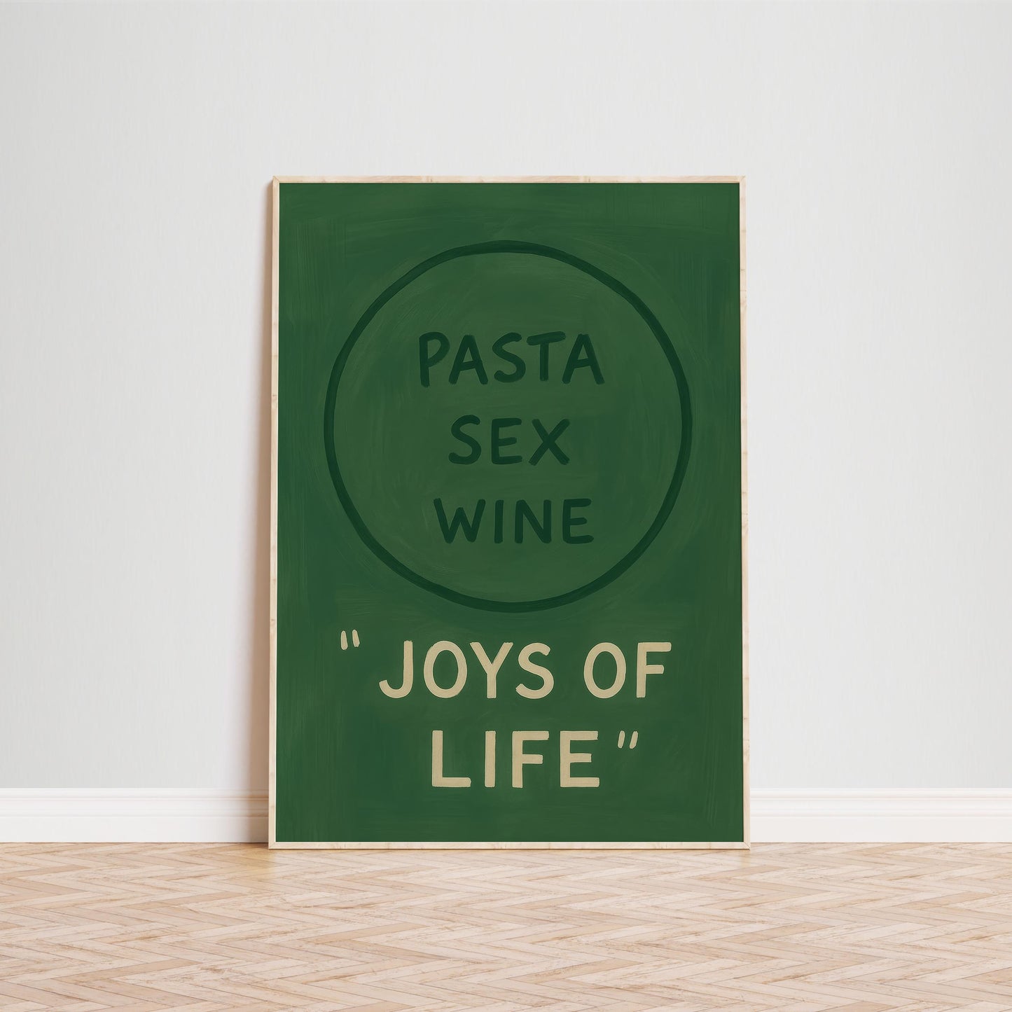 Retro Typography Poster – Bold Kitchen Wall Art | Funny Retro Print & Stylish Sign