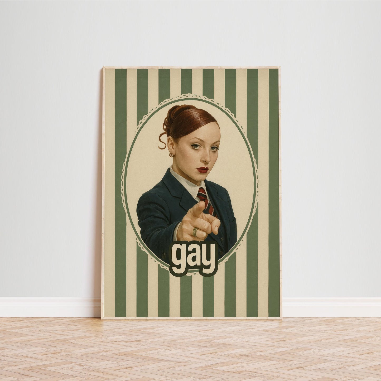 Gay Pointer Poster – Vintage Queer Art Print | Retro Portrait Design