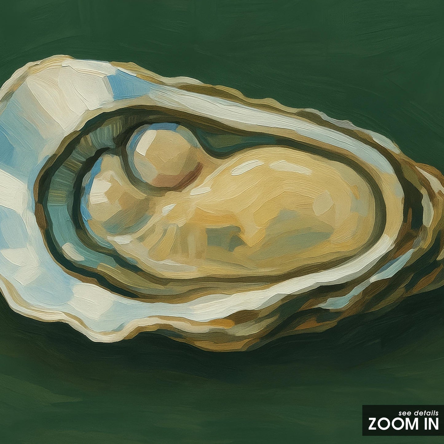 Oyster Wall Art – Minimalist Coastal Kitchen Art | Seafood Decor Print