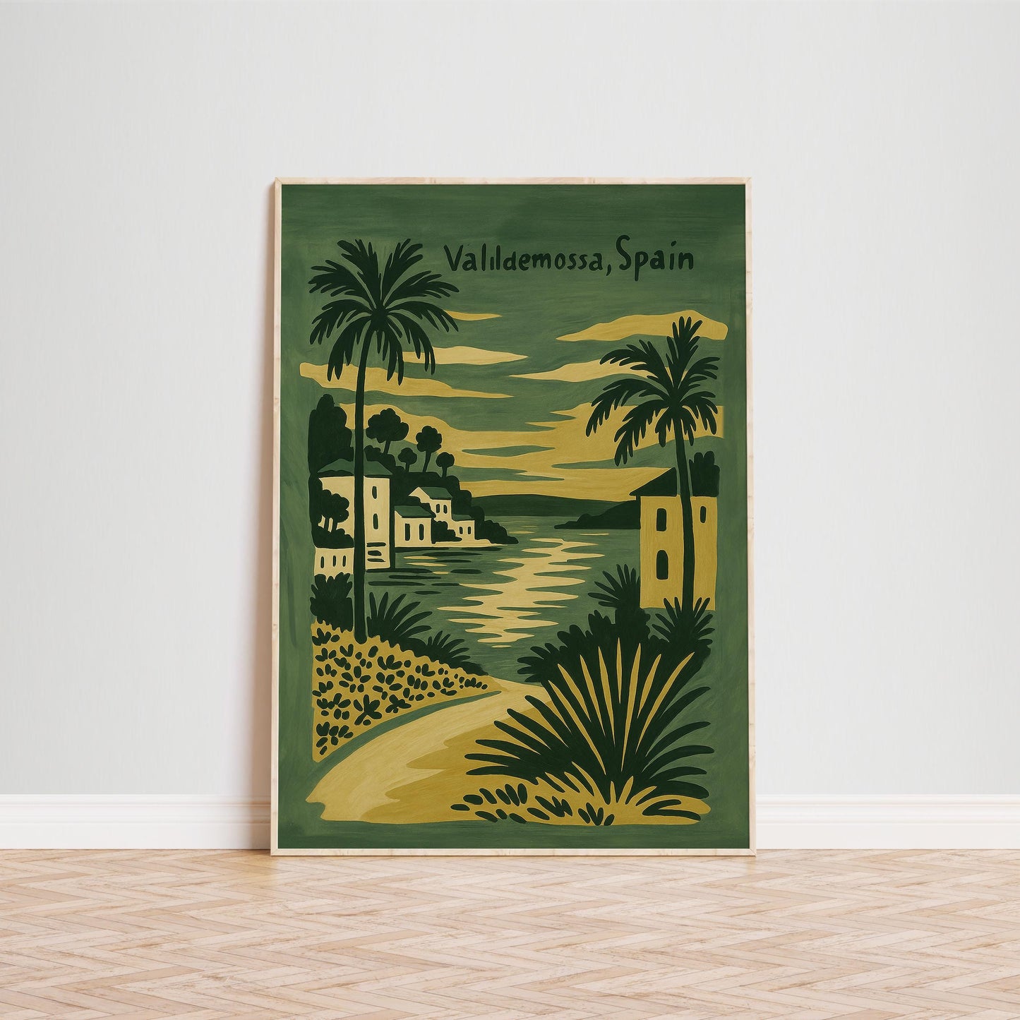 Valldemossa Spain Poster – Vintage Mallorca Travel Print | Mediterranean Wall Art