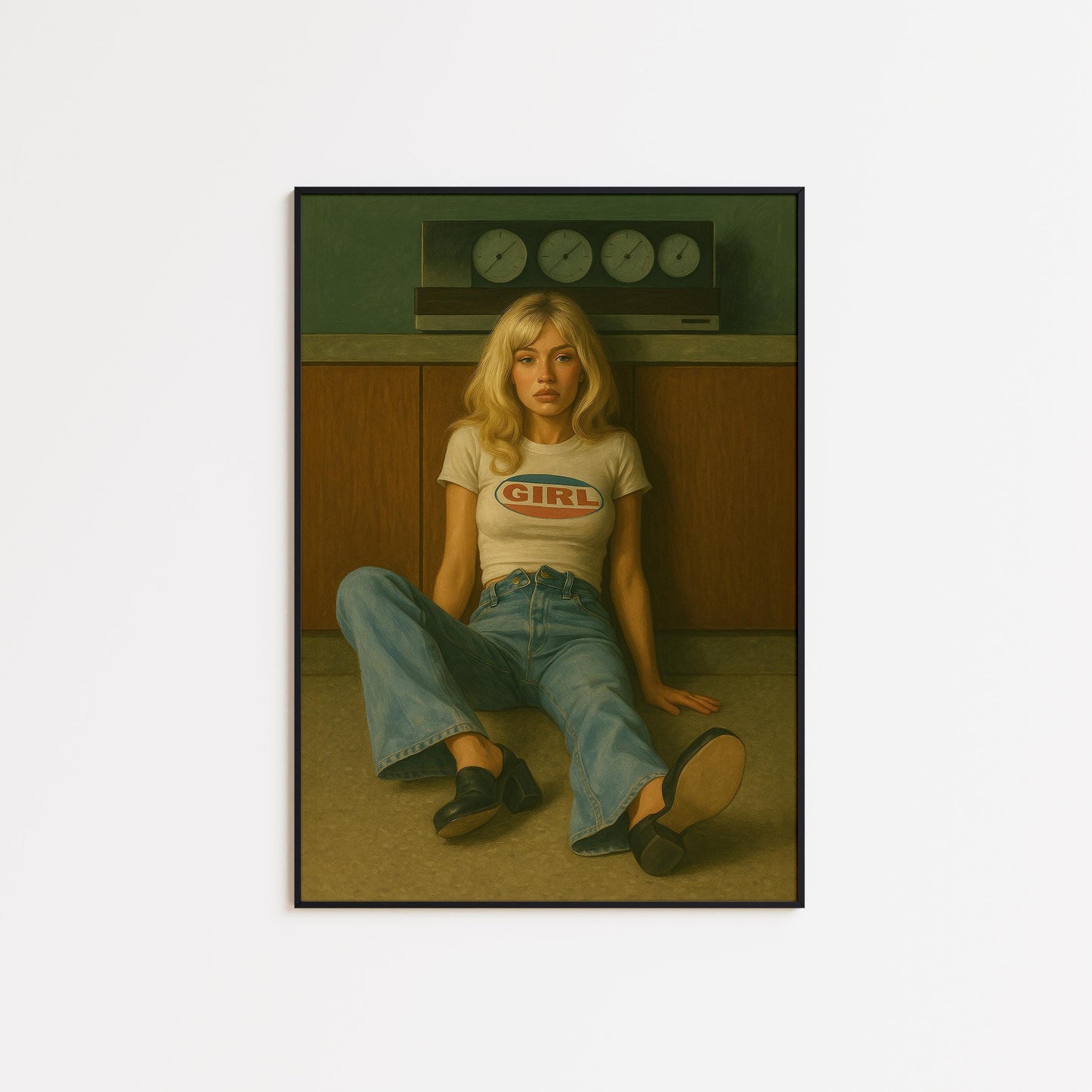 Retro Girl Poster – Vintage Wall Art With 70s Aesthetic & Moody Tones