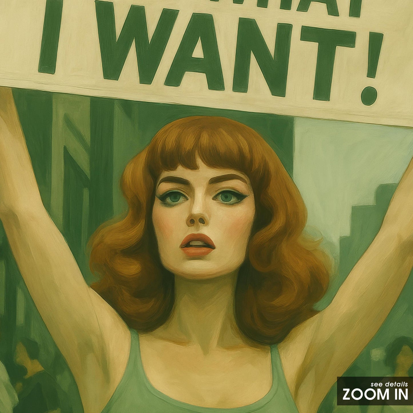 Feminist Protest Poster – Retro Empowerment Art Print | Bold Women Decor