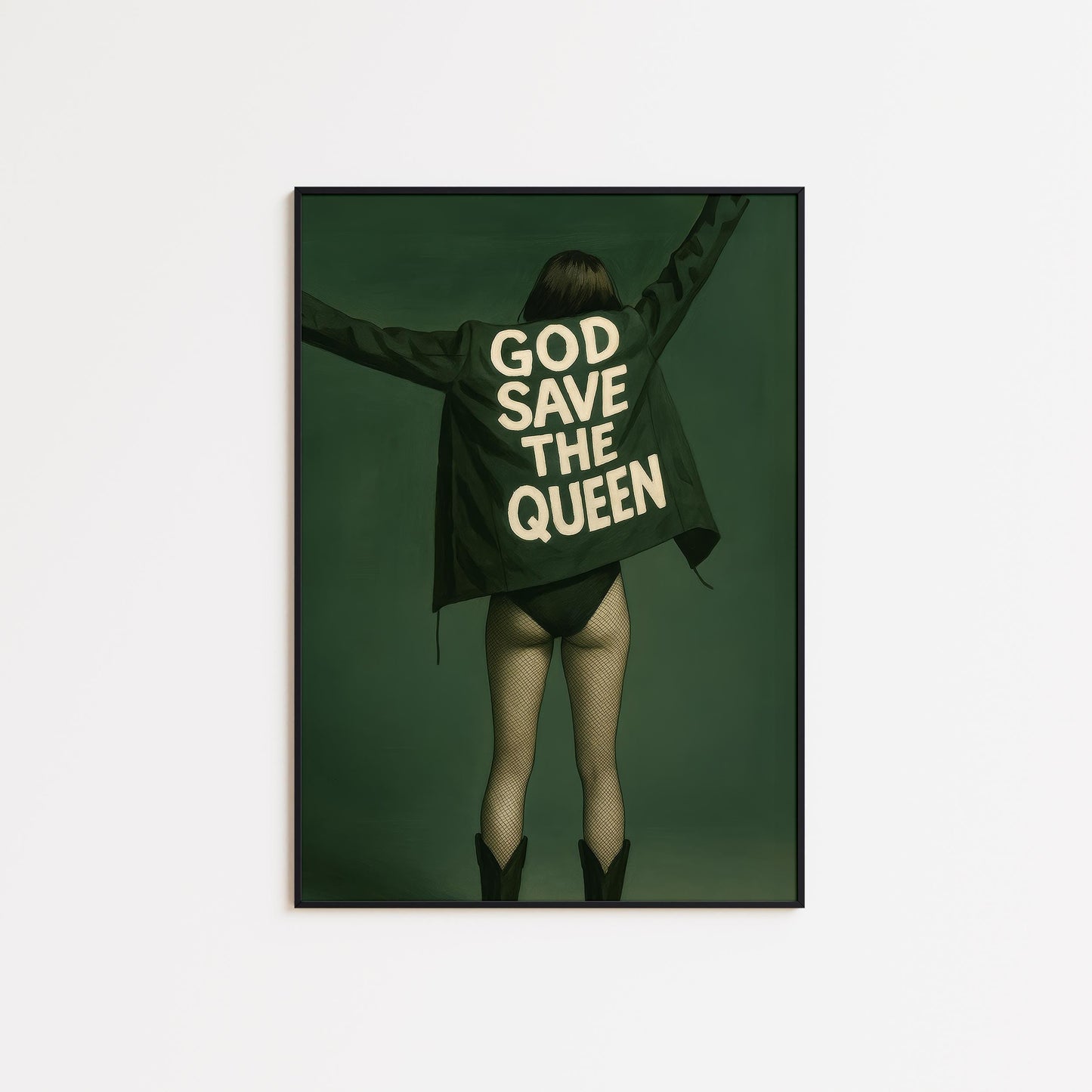 Feminist Punk Wall Art – Bold Green Print | Subversive Art for Statement Walls