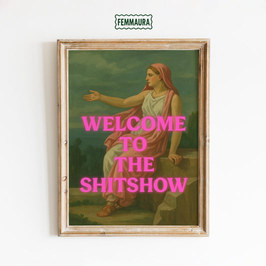 Feminist Wall Art – Bold Wall Poster With Pink Typography Print & Vintage Flair