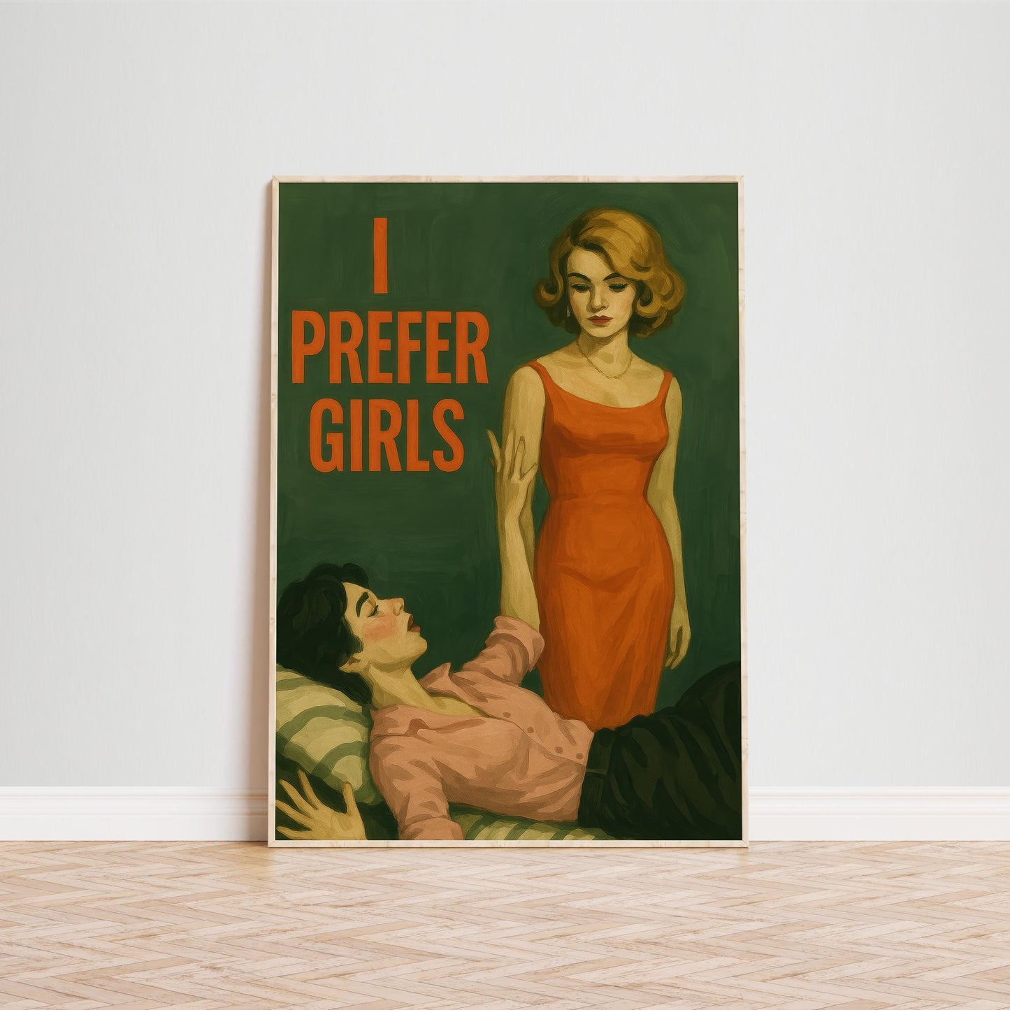 Queer Feminist Poster – Retro Pride Decor | Bold Woman Artwork Print