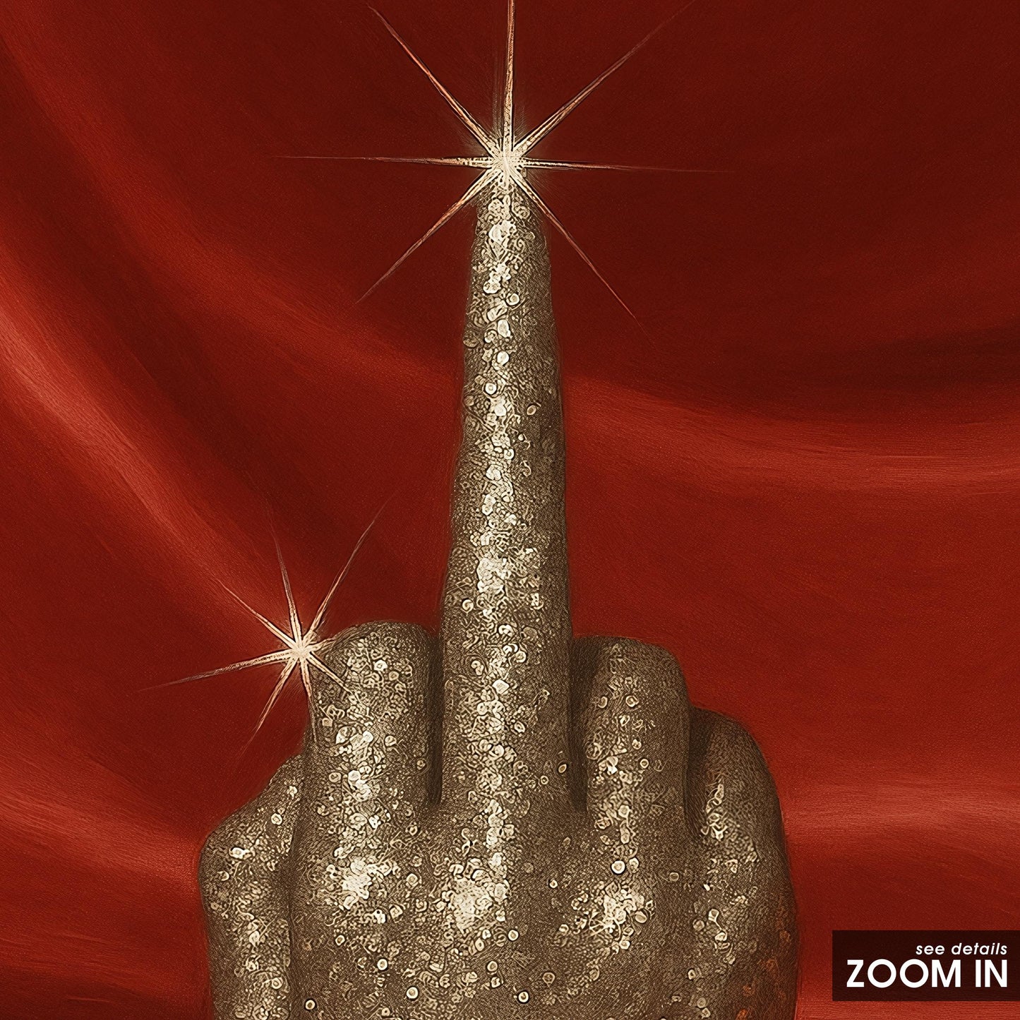 Bold Feminine Wall Art – Glitter Gold Feminist Attitude Poster | Sassy Statement Decor