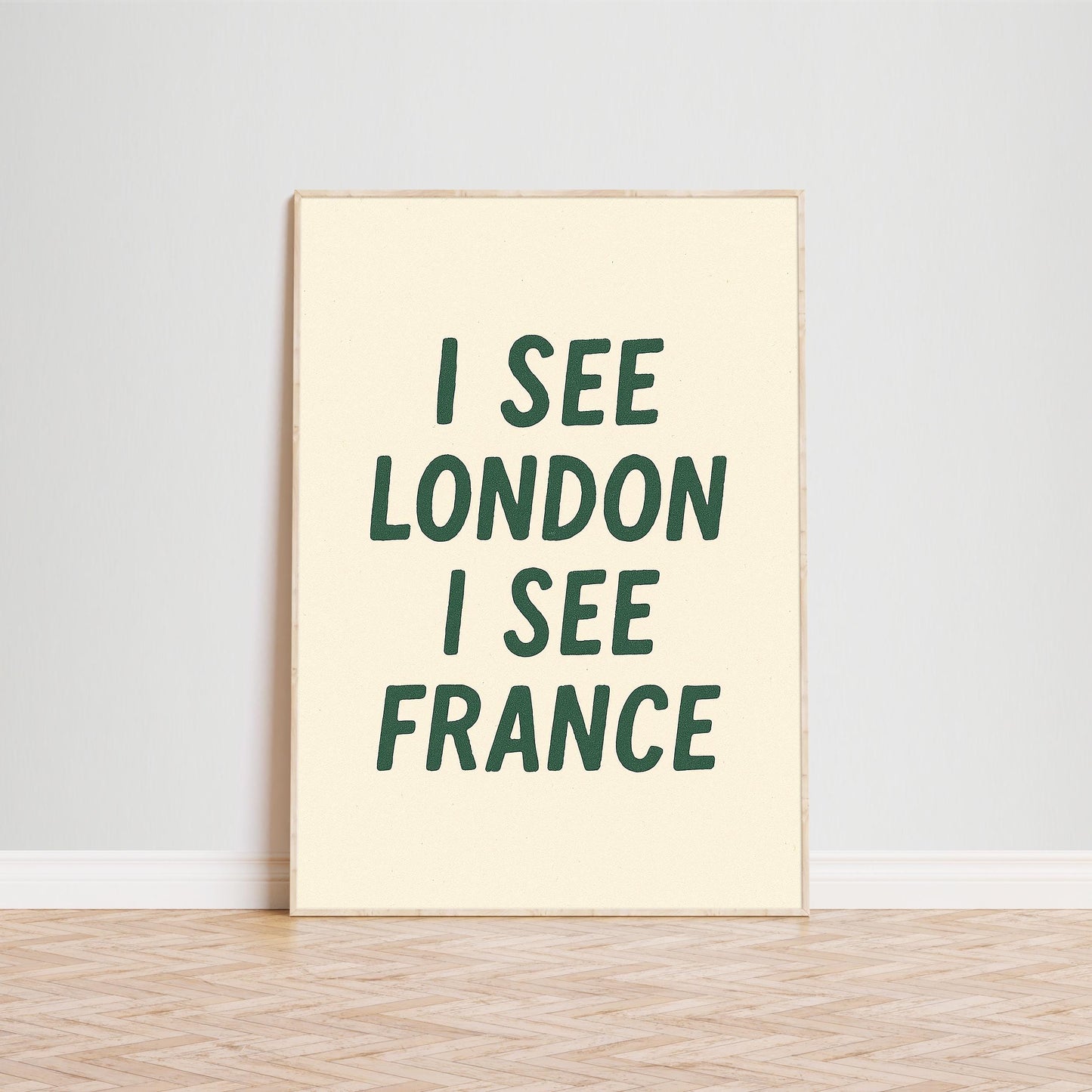 Funny Bathroom Quote Print – I See London, Minimalist Typography