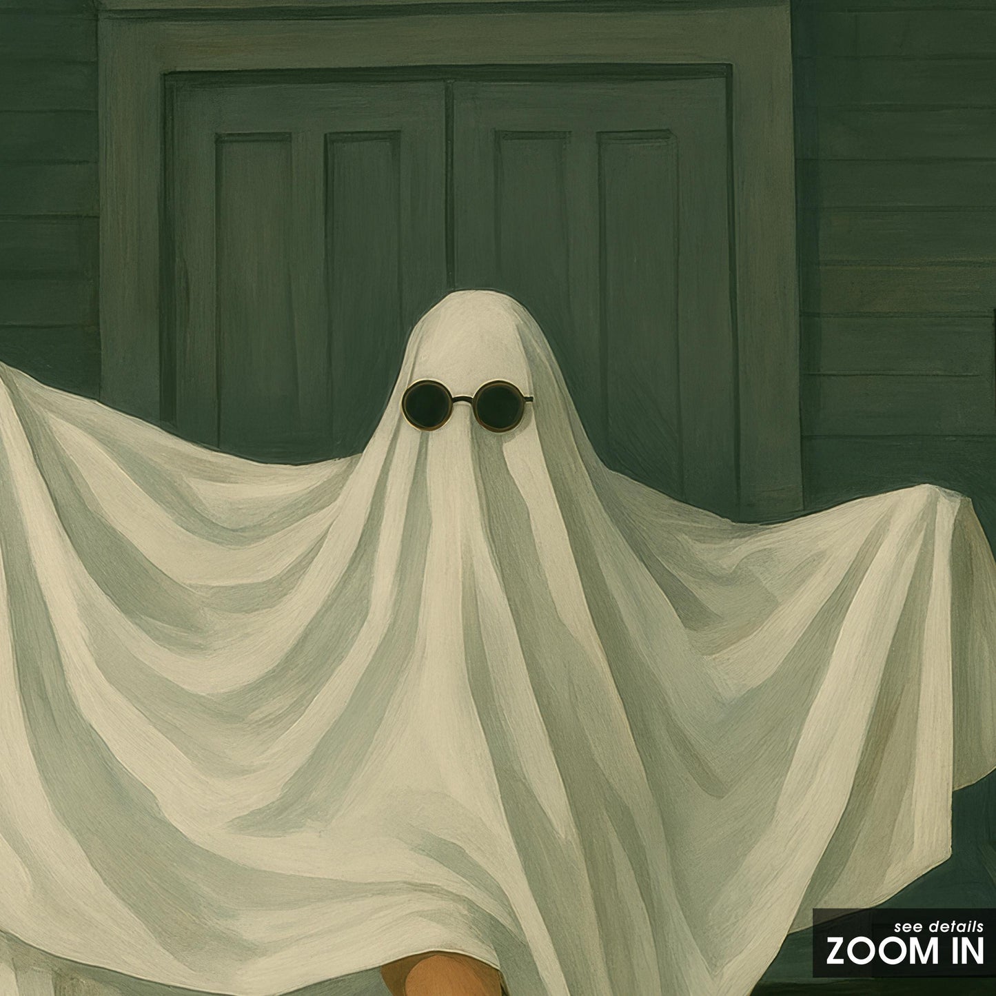 Gothic Wall Art – Surreal Ghost Poster With Stylish Boots And Sunglasses