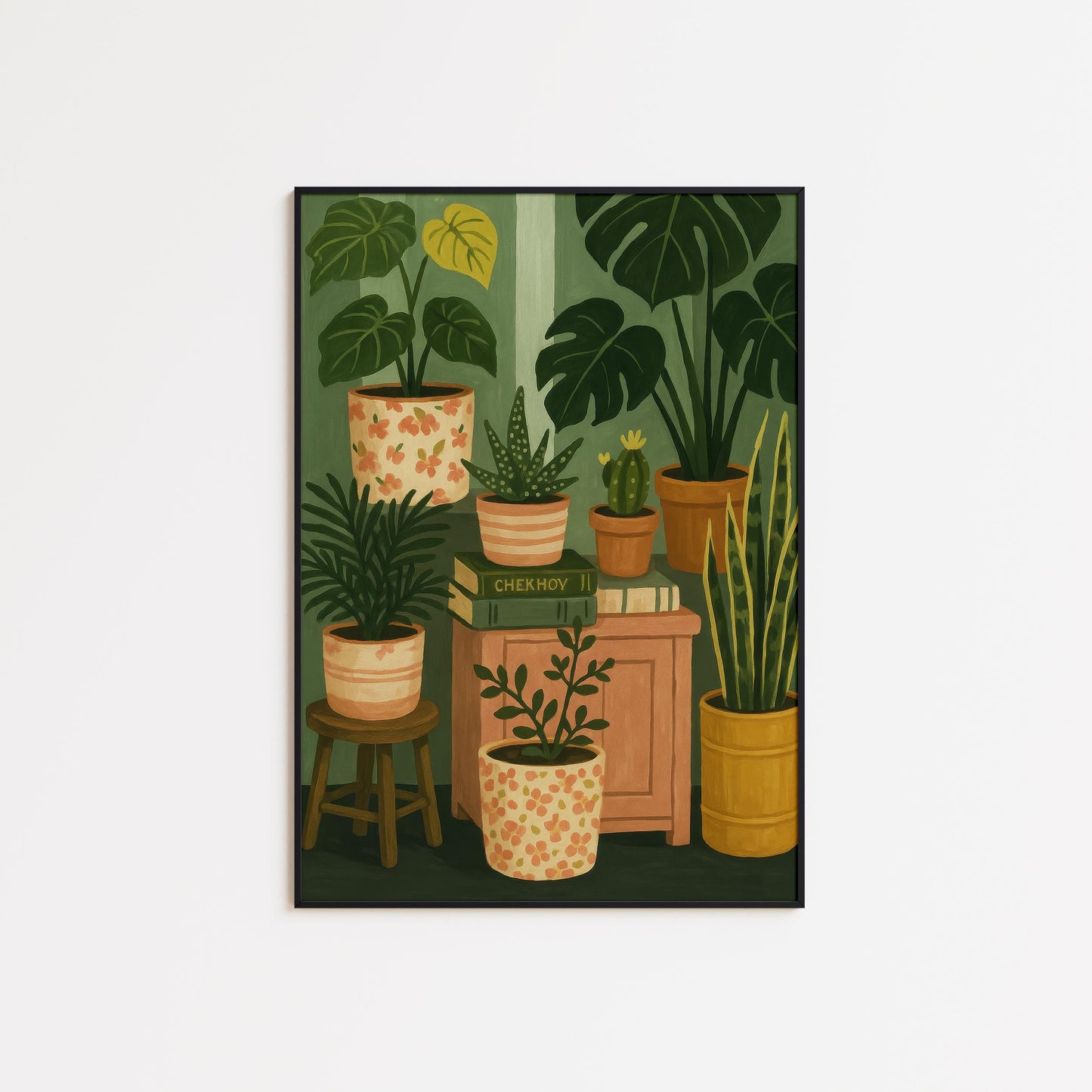 Indoor Plants Poster – Cozy Botanical Wall Art | Green Plant Decor Print