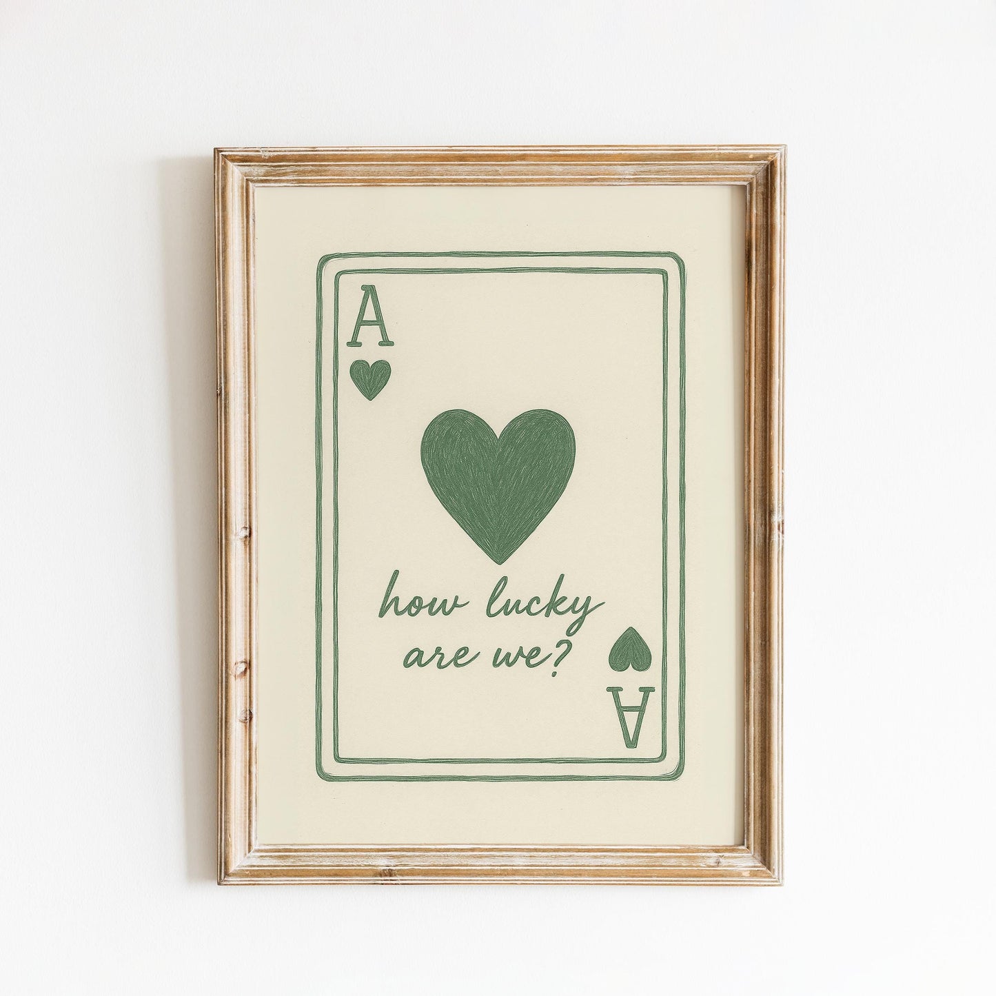 Ace of Hearts Print – Minimalist Romantic Card Art