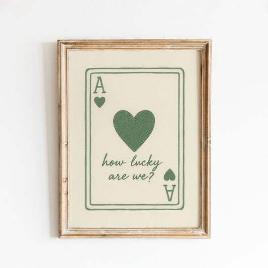 Ace of Hearts Print – Minimalist Romantic Card Art