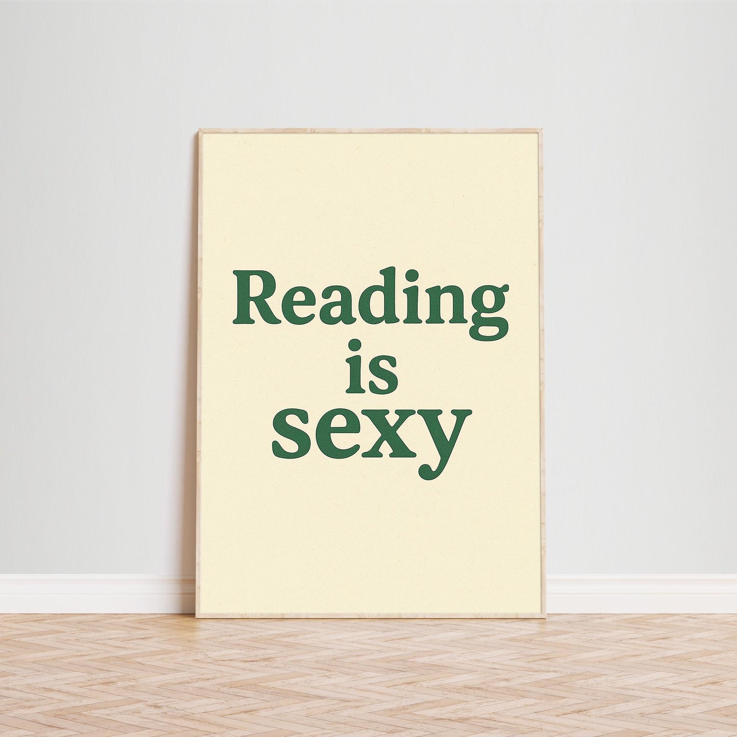 Reading Is Sexy Poster – Minimal Typography Print, Feminine Book Lover Wall Art