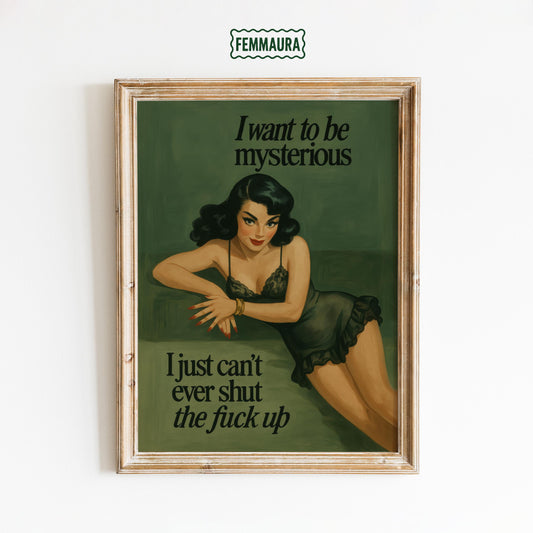 Pin-Up Girl Poster – Bold Feminist Wall Art With Cheeky Vintage Print