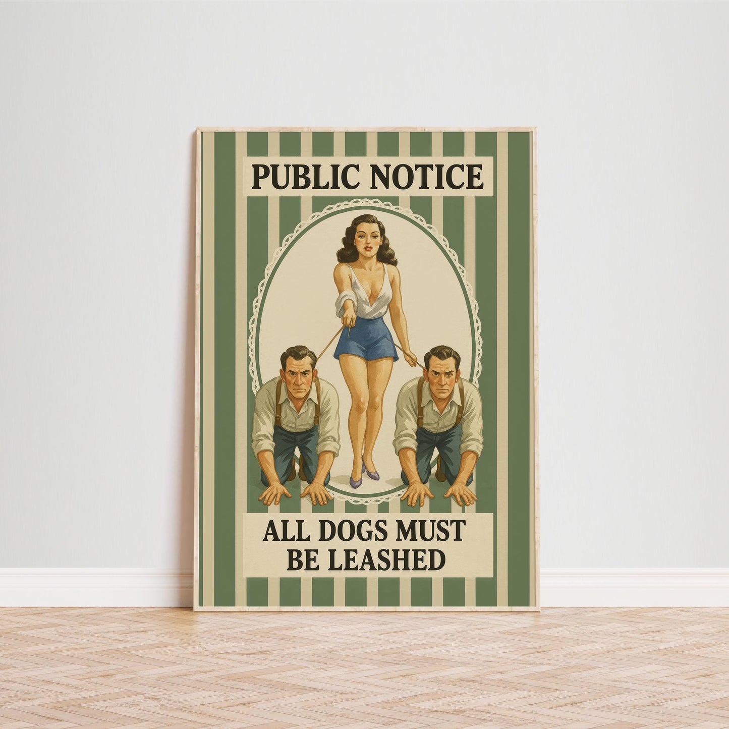 Dominant Femme Wall Art – Retro Pinup Poster With Feminist Humor & Bold Bedroom Decor