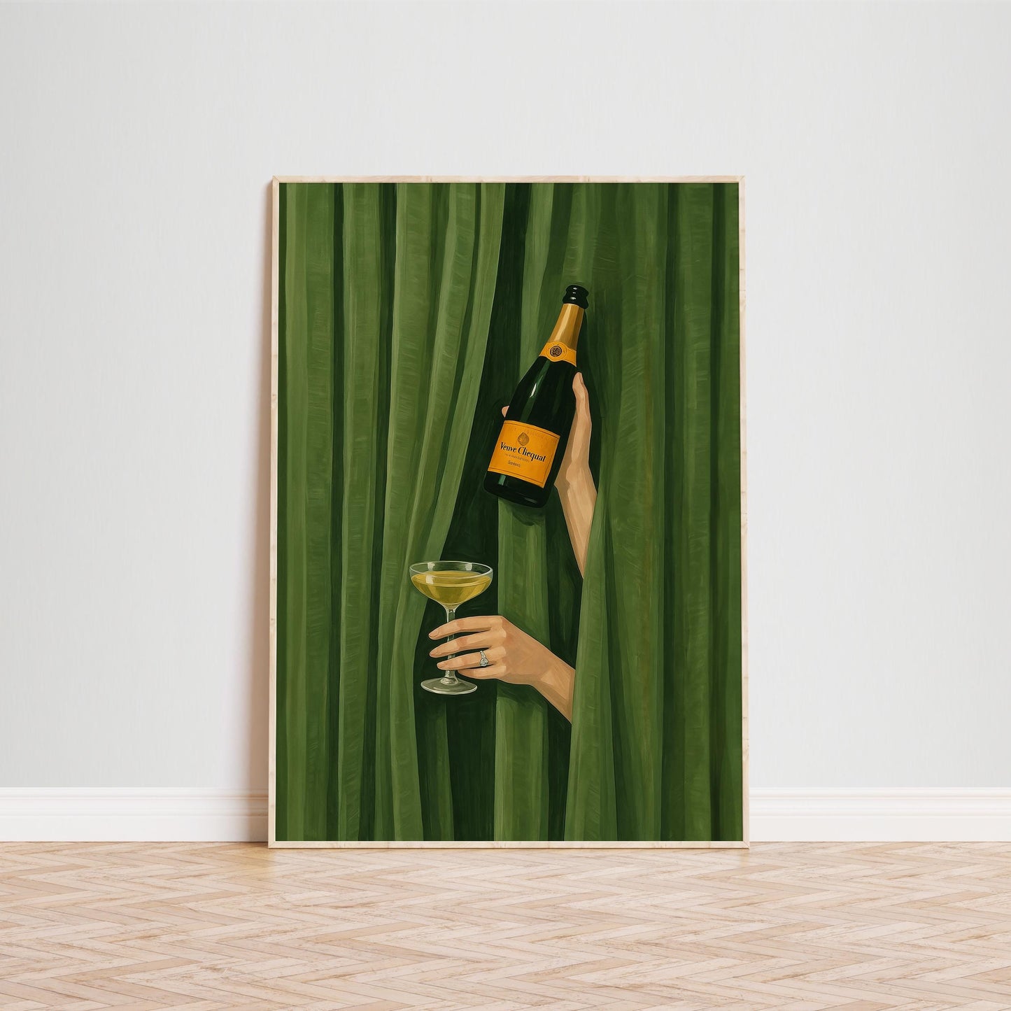 Champagne Wall Art – Luxury Celebration Poster | Elegant Dining Room Artwork