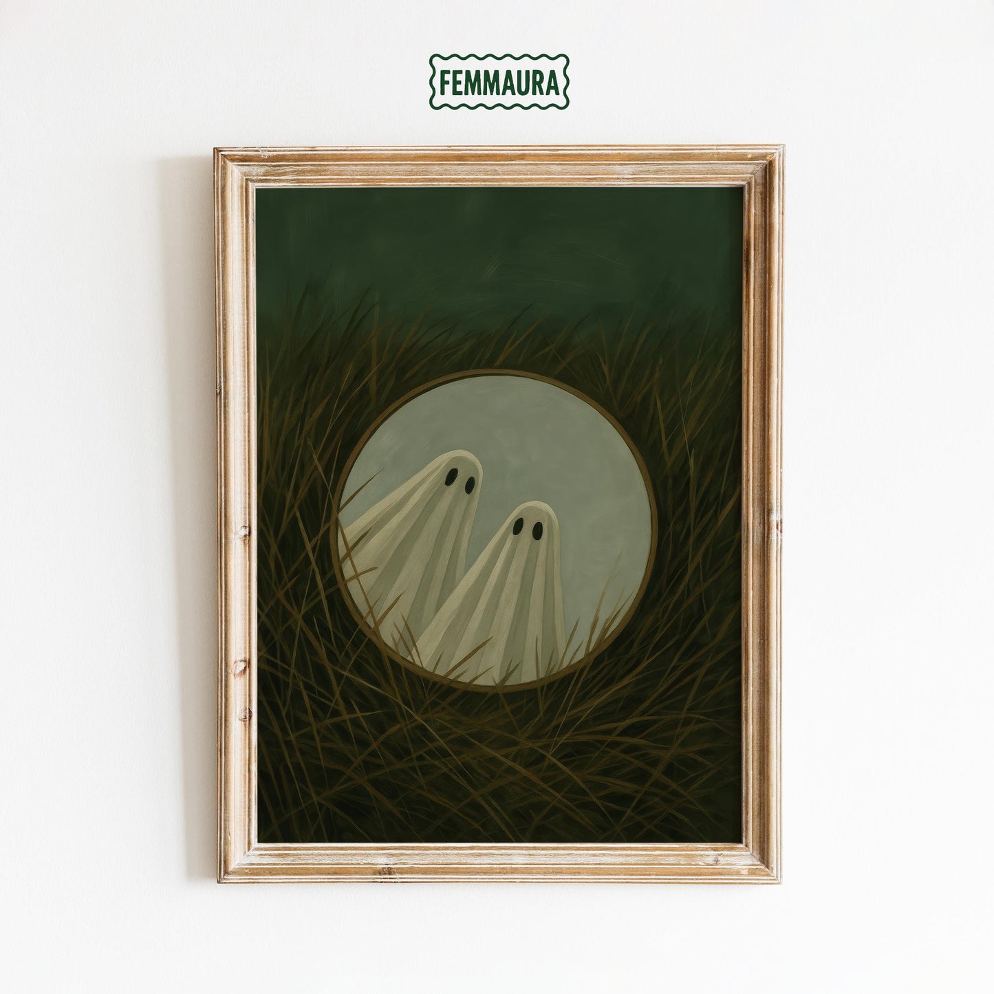 Moody Gothic Wall Art – Ghost Wall Art Print With Haunting Mirror Reflection