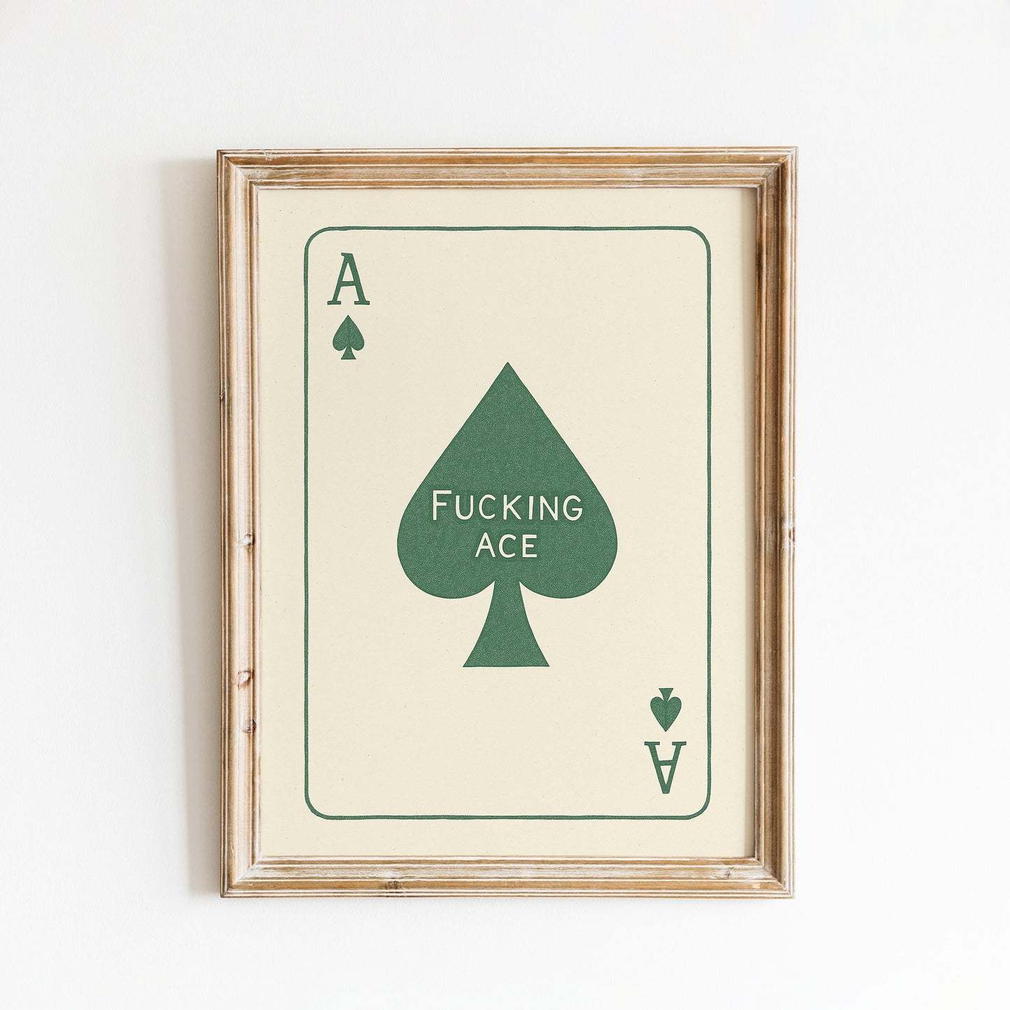 Ace of Spades Art Print – Funny Game Room Decor