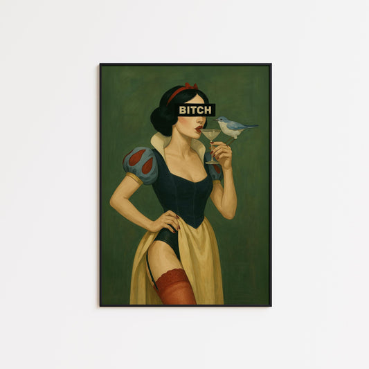 Feminist Pop Art Poster – Snow White Artwork | Bold Wall Decor & Statement Print