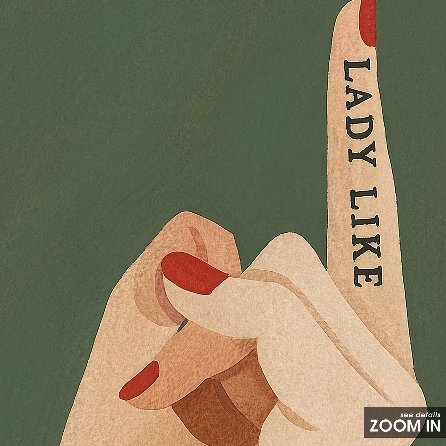 Feminist Quote Poster – Bold Middle Finger Artwork | Empowering Wall Art