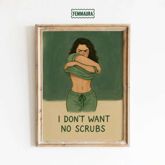 Feminist Art Print – Bold Retro Green Artwork | Minimalist Wall Decor