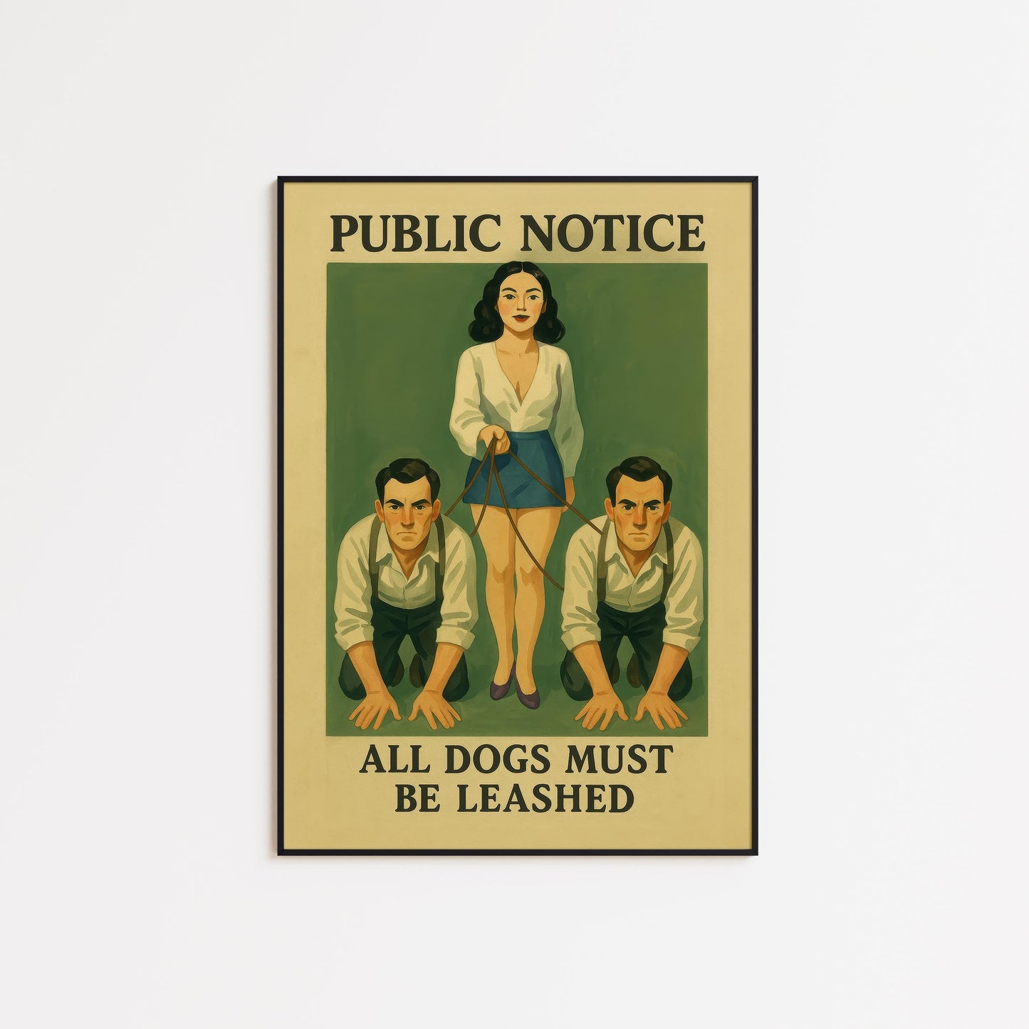 Feminist Gouache Wall Art – Bold Woman Artwork | Dominant Femme Print Decor